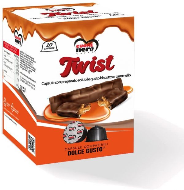 10 pz Cuore Nero Dolce Gusto Twist